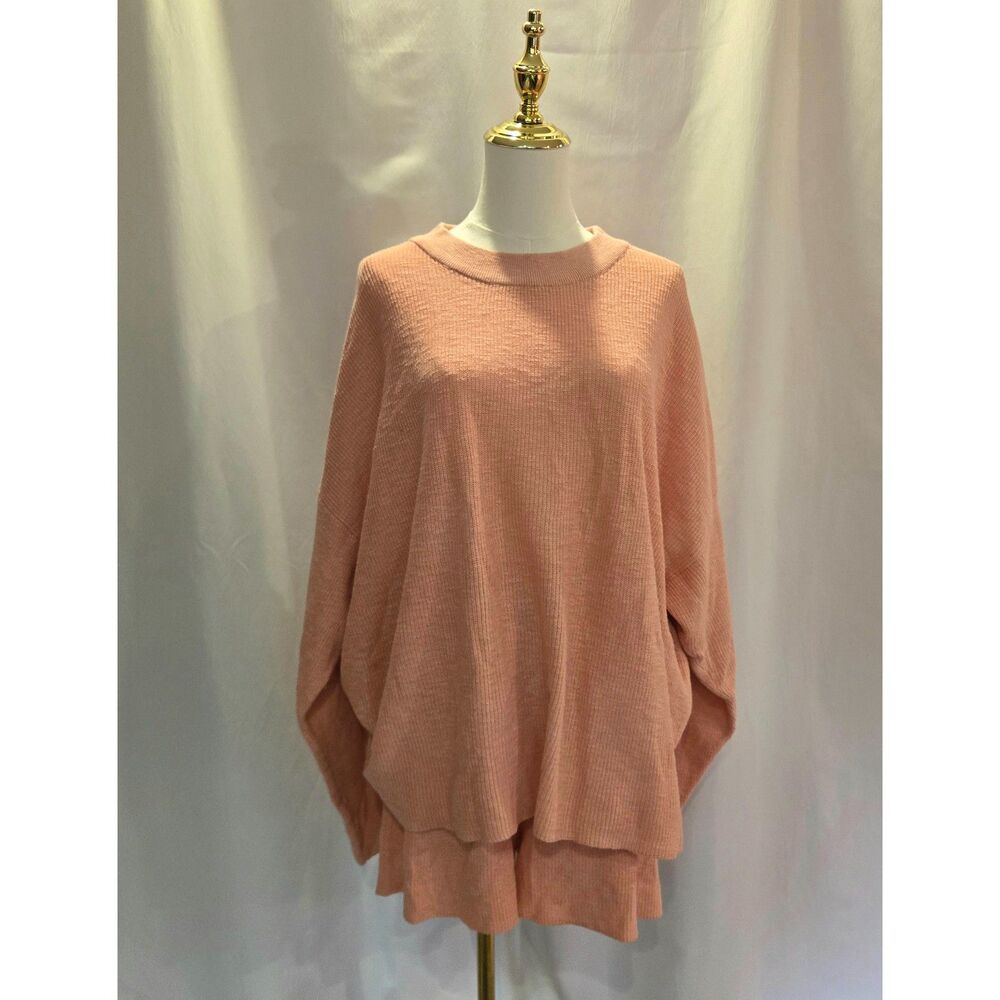 Free People Beach Malibu Surf Knit Sweater Set in Coral - Size L